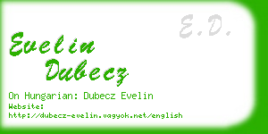 evelin dubecz business card